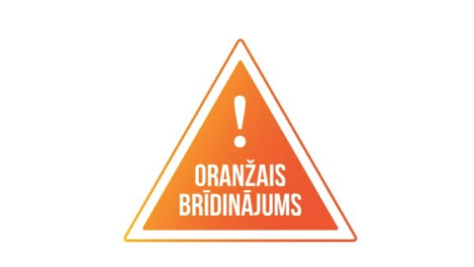 Brīdinājuma zīme- oranžais brīdinājums
