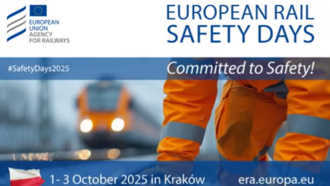 Dzelzceļa drošības dienu plakāts