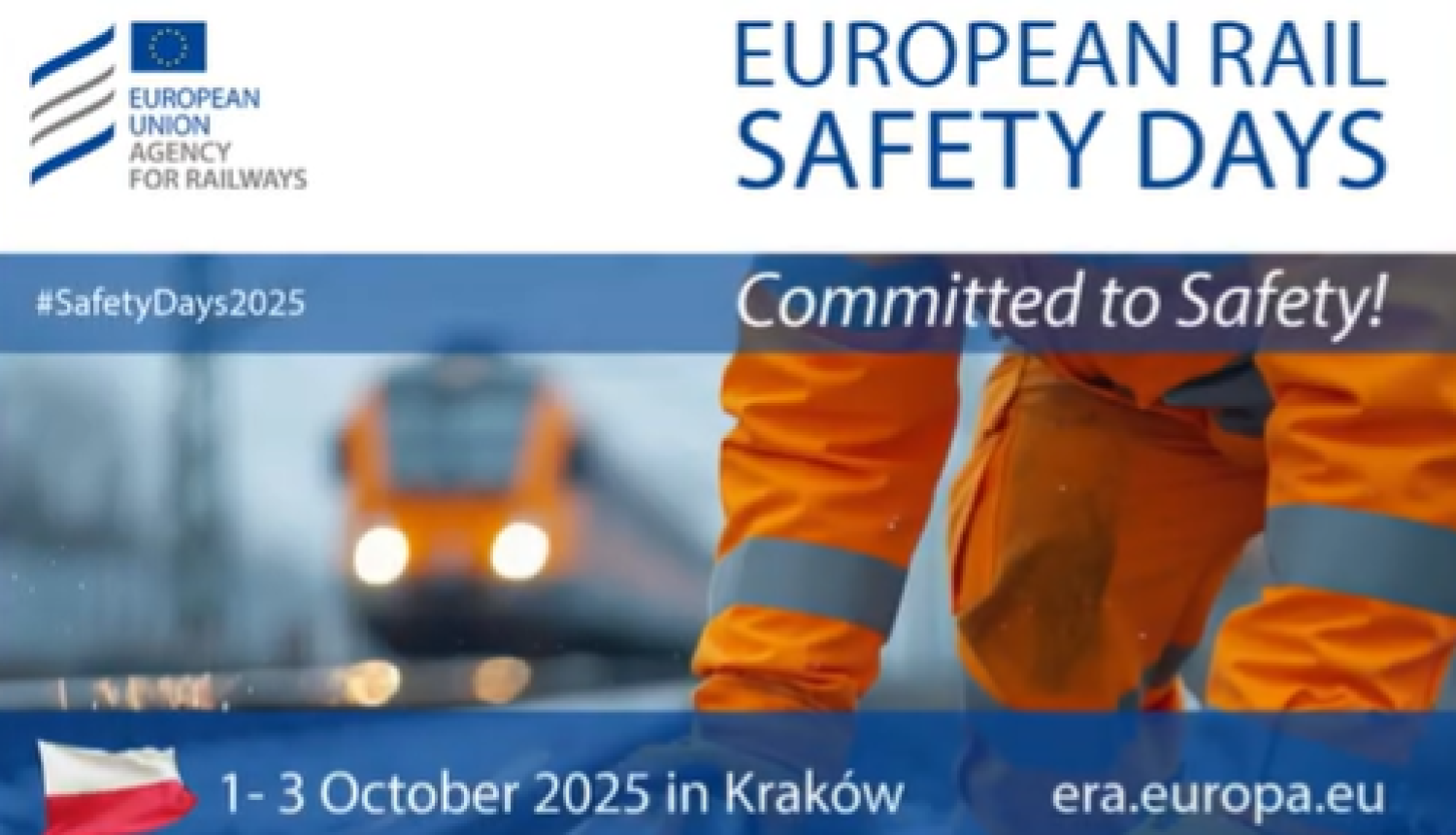 Dzelzceļa drošības dienu plakāts