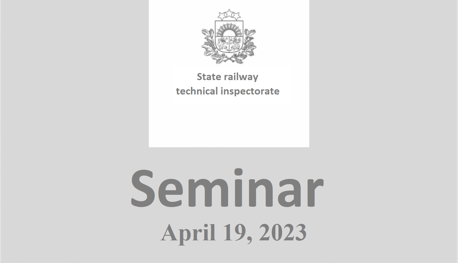 Seminar April 19, 2023